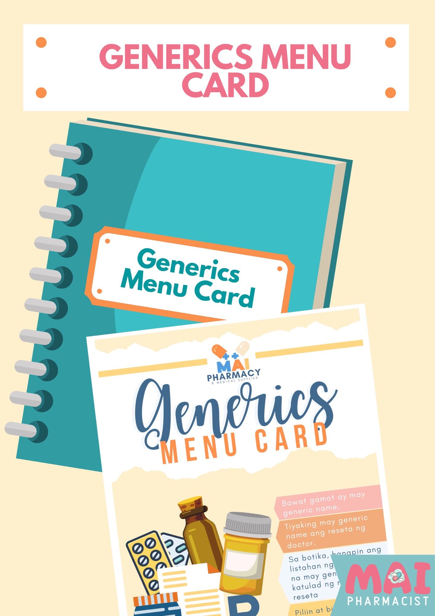 Generics Menu Card For Drugstore | Lazada PH