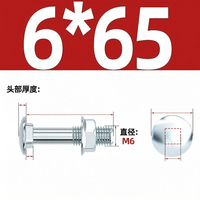 TIANZHUOJINSHU | Galvanized Half Round Head Square Neck Shelf Dedicated Bolt and Nut Set