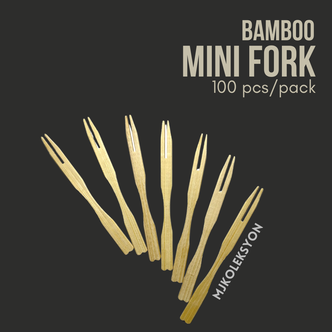 Bamboo Mini Fork Toothpick 100pcs for siomai takoyaki