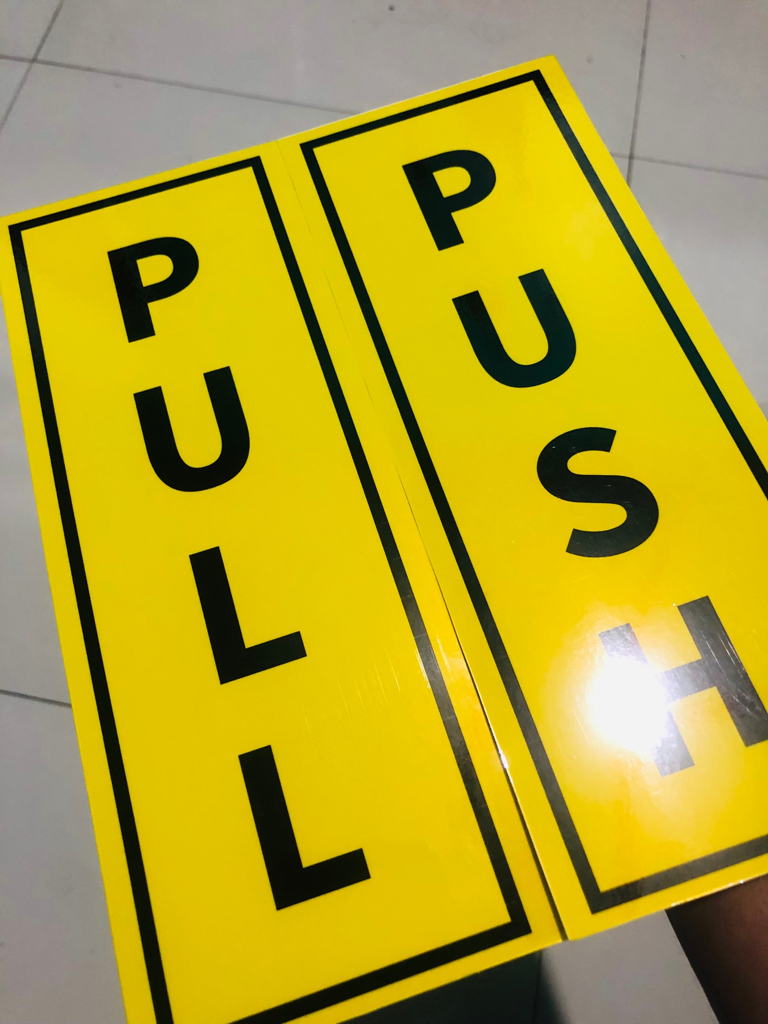 Push Pull Signage