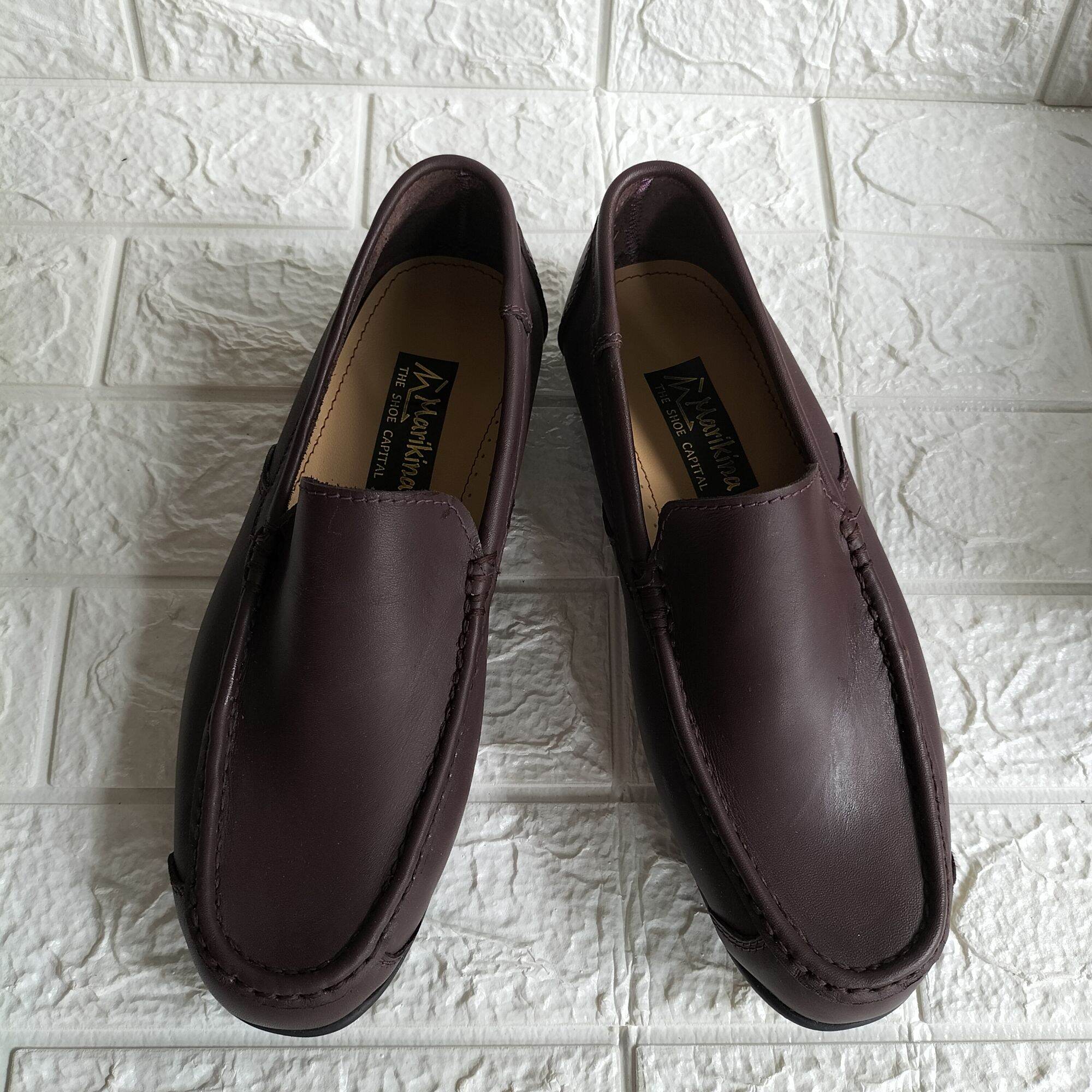 MEN'S LEATHER TOPSIDER SHOES MARIKINA MADE IN PLAIN STYLE Lazada PH