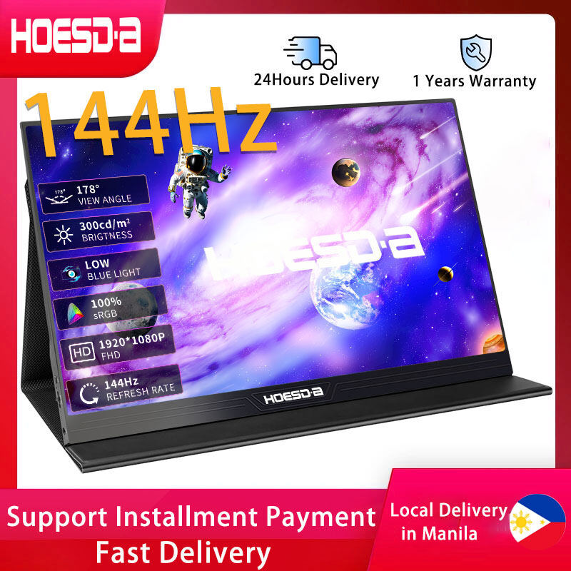 HOESD.a 15.6" 144Hz Portable Gaming Monitor with USB-C/HDMI