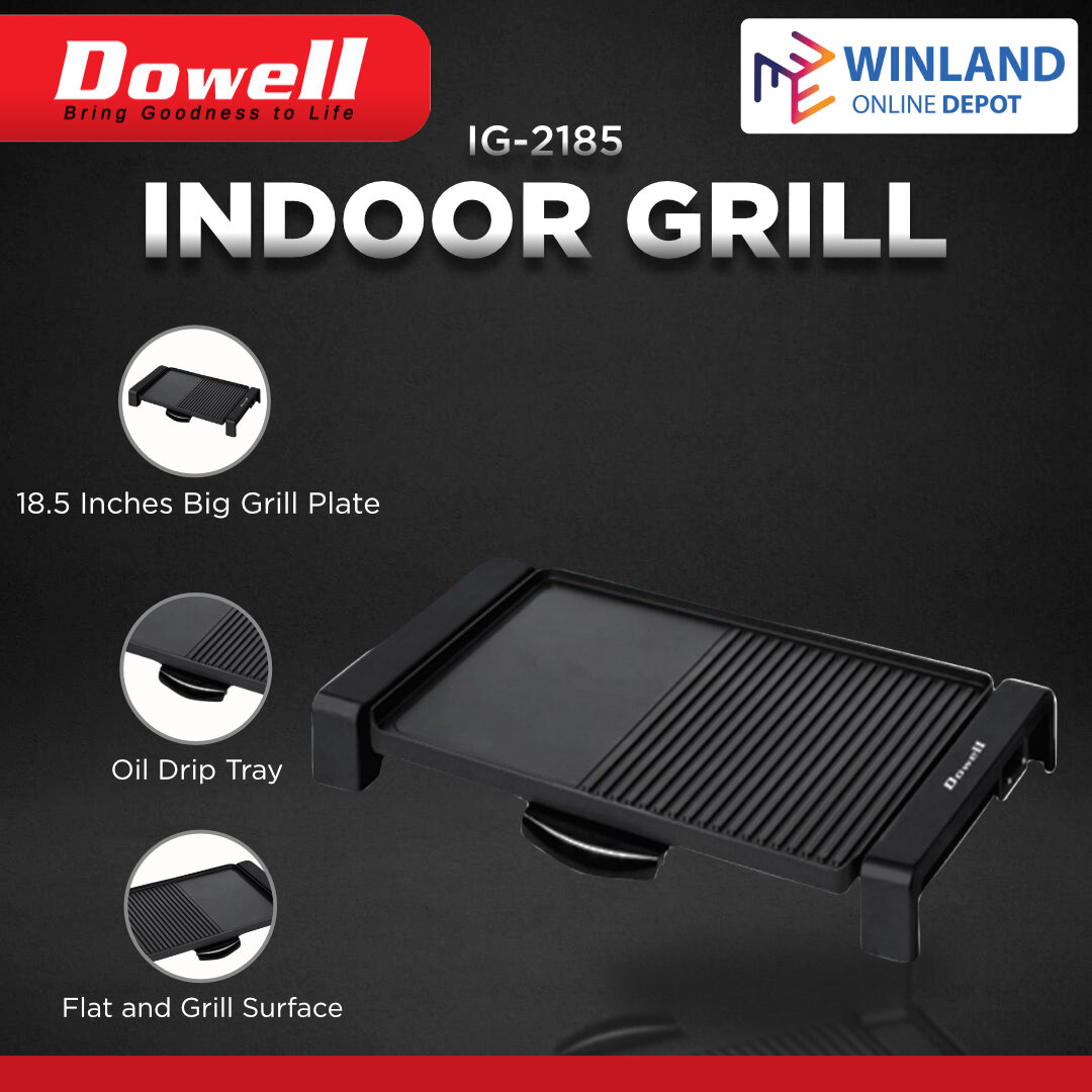 DOWELL by Winland NonStick Electric Indoor Griller Samgyupsal BBQ Grill with Oil Drip Tray