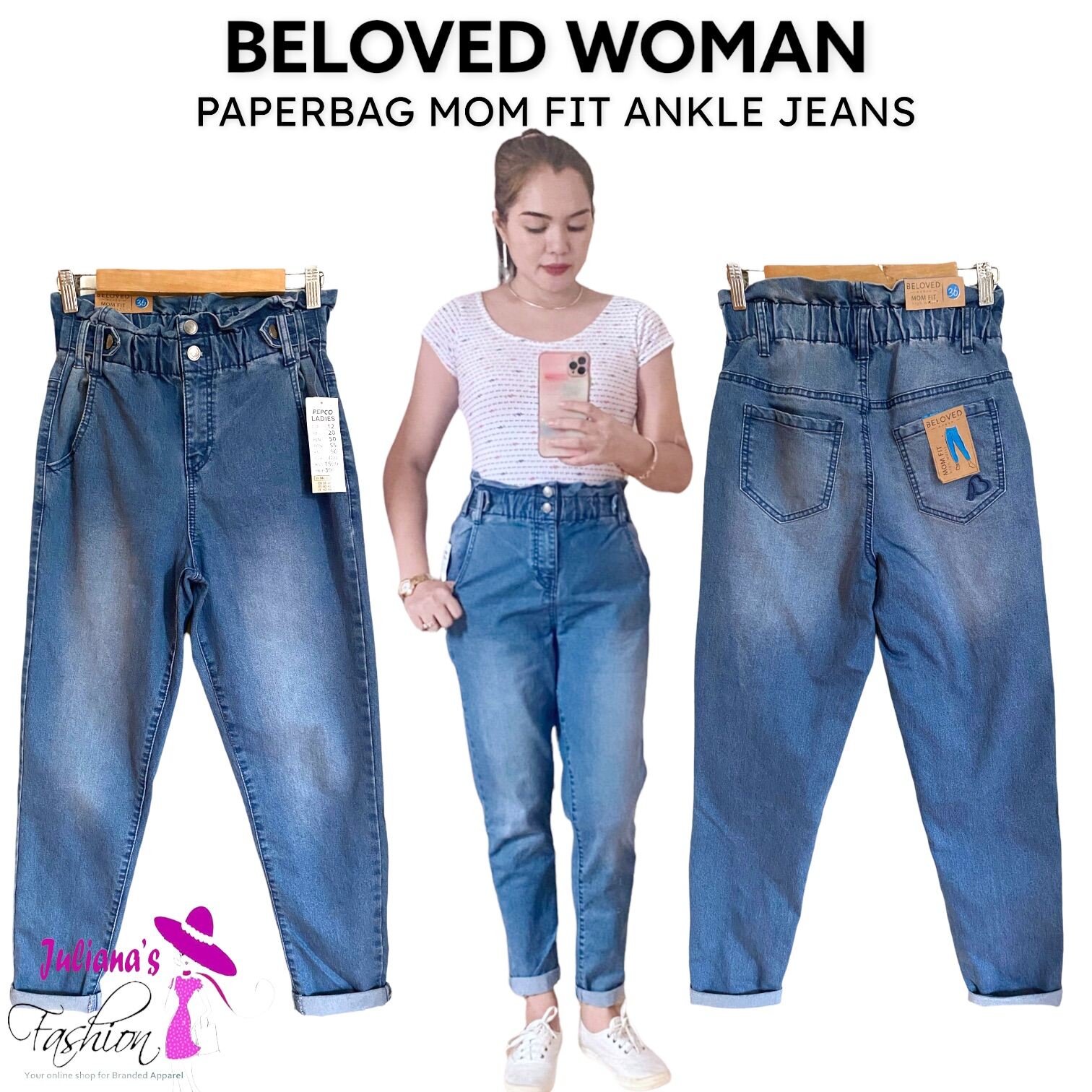 garterized mom jeans