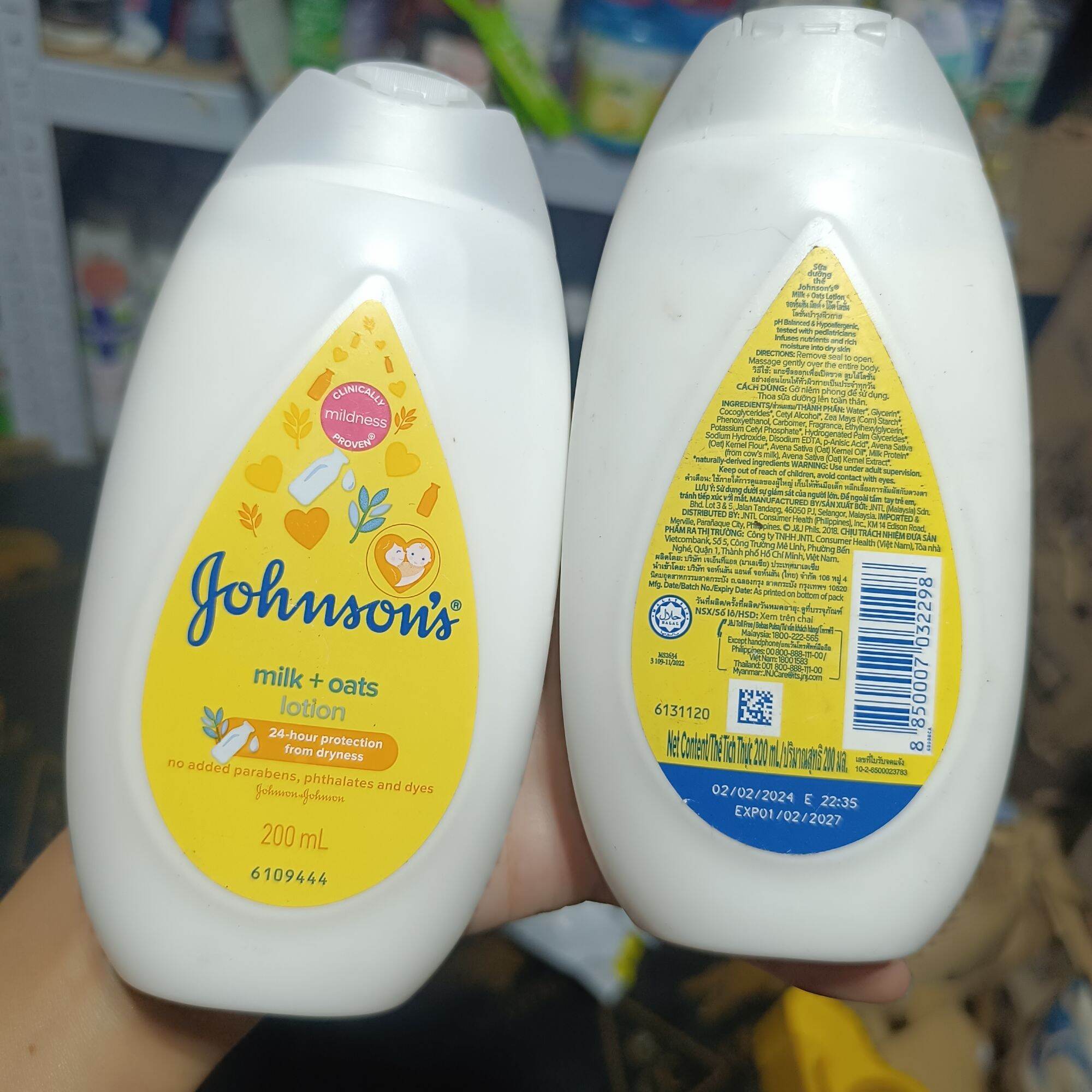 Johnsons Milk + Oats Baby Lotion 200ml