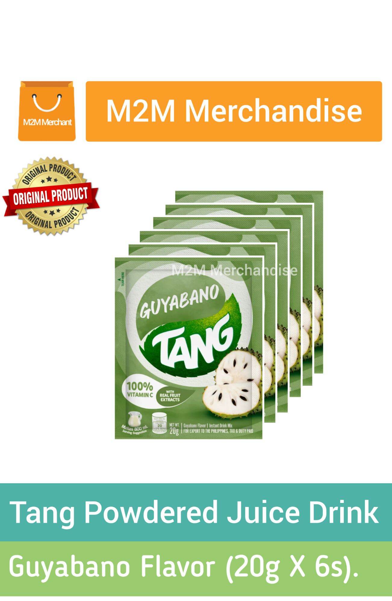 TANG GUYABANO FLAVORED POWDERED JUICE DRINK (20g X 6s) sachet Lazada PH