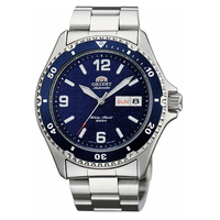 ORIENT Diver Design Mechanical 200M Mens Sports Watch Japan Blue Dial Metal Strap - 41.8mm (FAA02002D9)