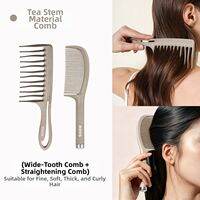 RHOS | Antistatic Long Hair Suitable Wide Teeth Double Wave Teeth Comb
