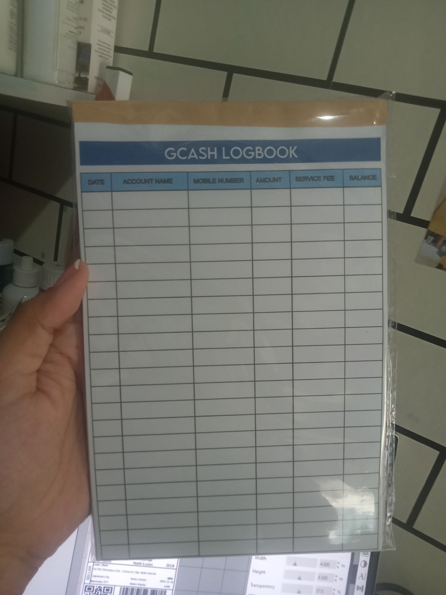 Gcash Transaction Log Book Lazada Ph 9601