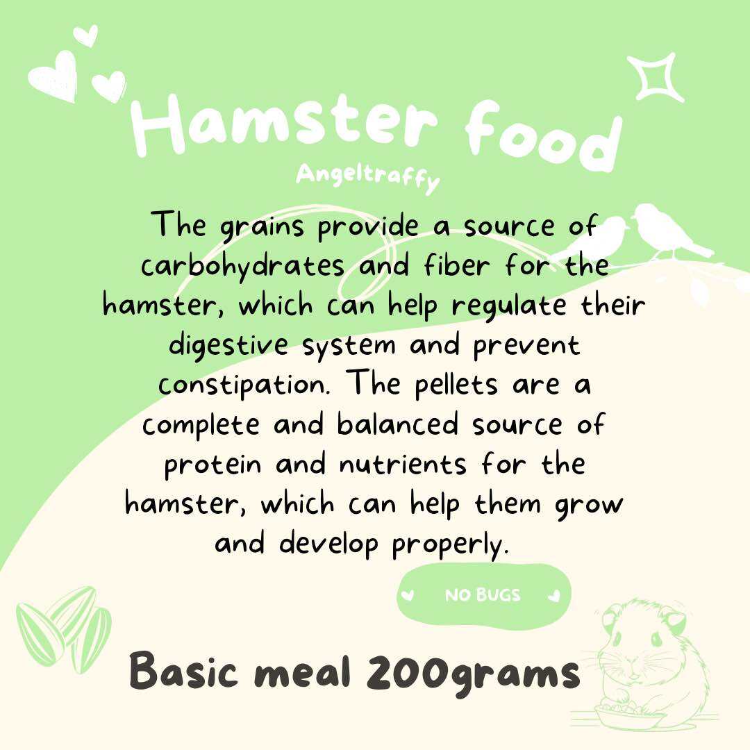 Hamster basic food mix 200grams for hamsters, mice and rats. 