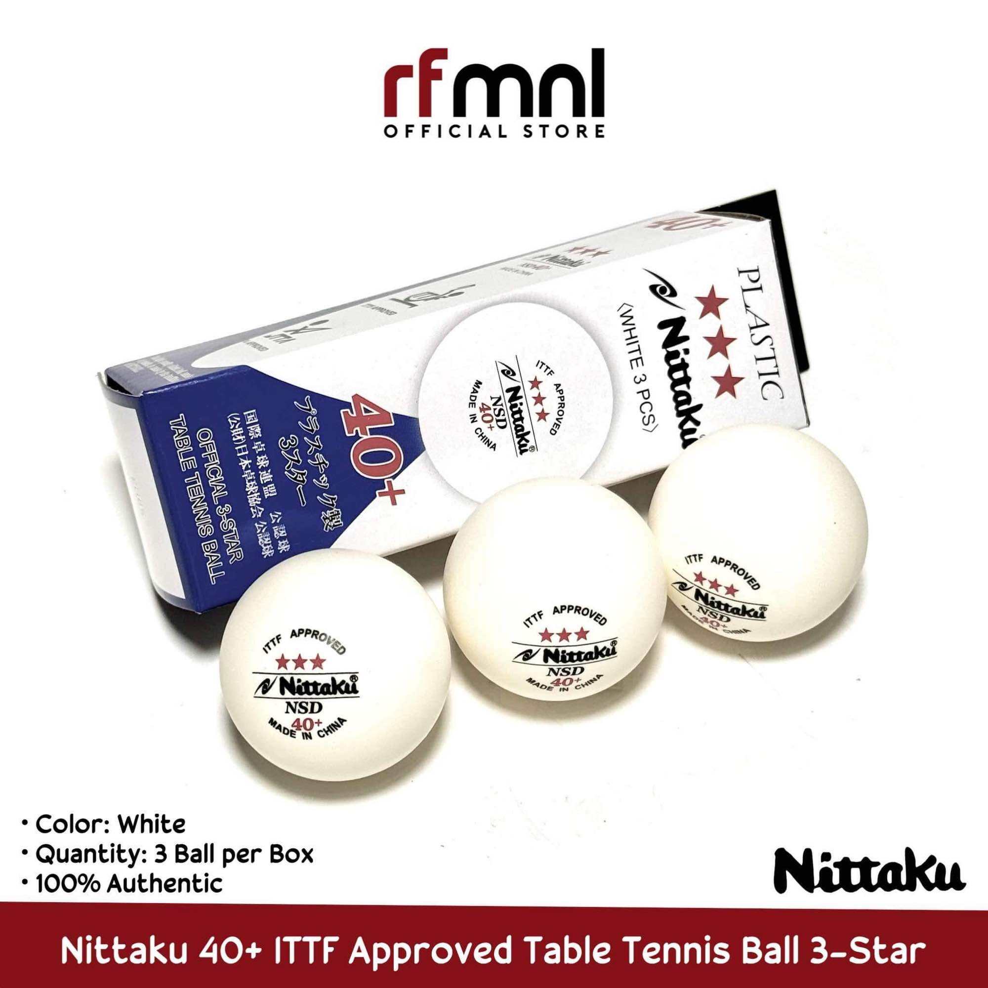 Nittaku White 3-Star Table Tennis Ball 3’s