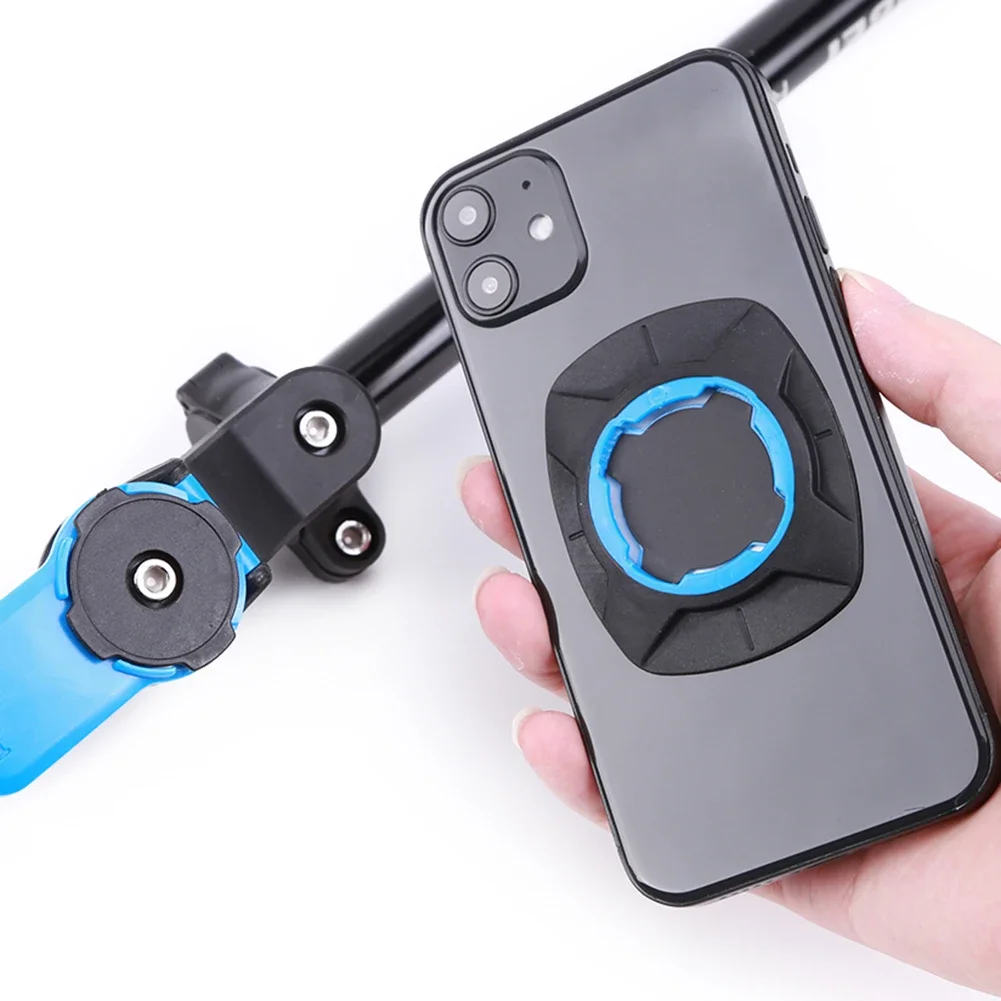 Quad Lock Bike Phone Holder Stand Motorcycle Universal Shock Absorber Bicycle 360 Rotatable Navigation Handlebar Support Bracket. 