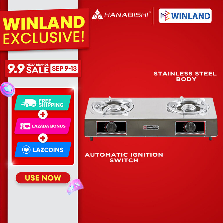 Winland Stainless Steel Double Burner Gas Stove G-7