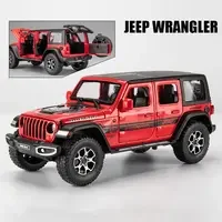1:22 Jeeps Wrangler Rubicon Alloy Diecasts & Toy Vehicles Metal Toy Car Model Sound and light Pull back Collection Kids Toy Gift