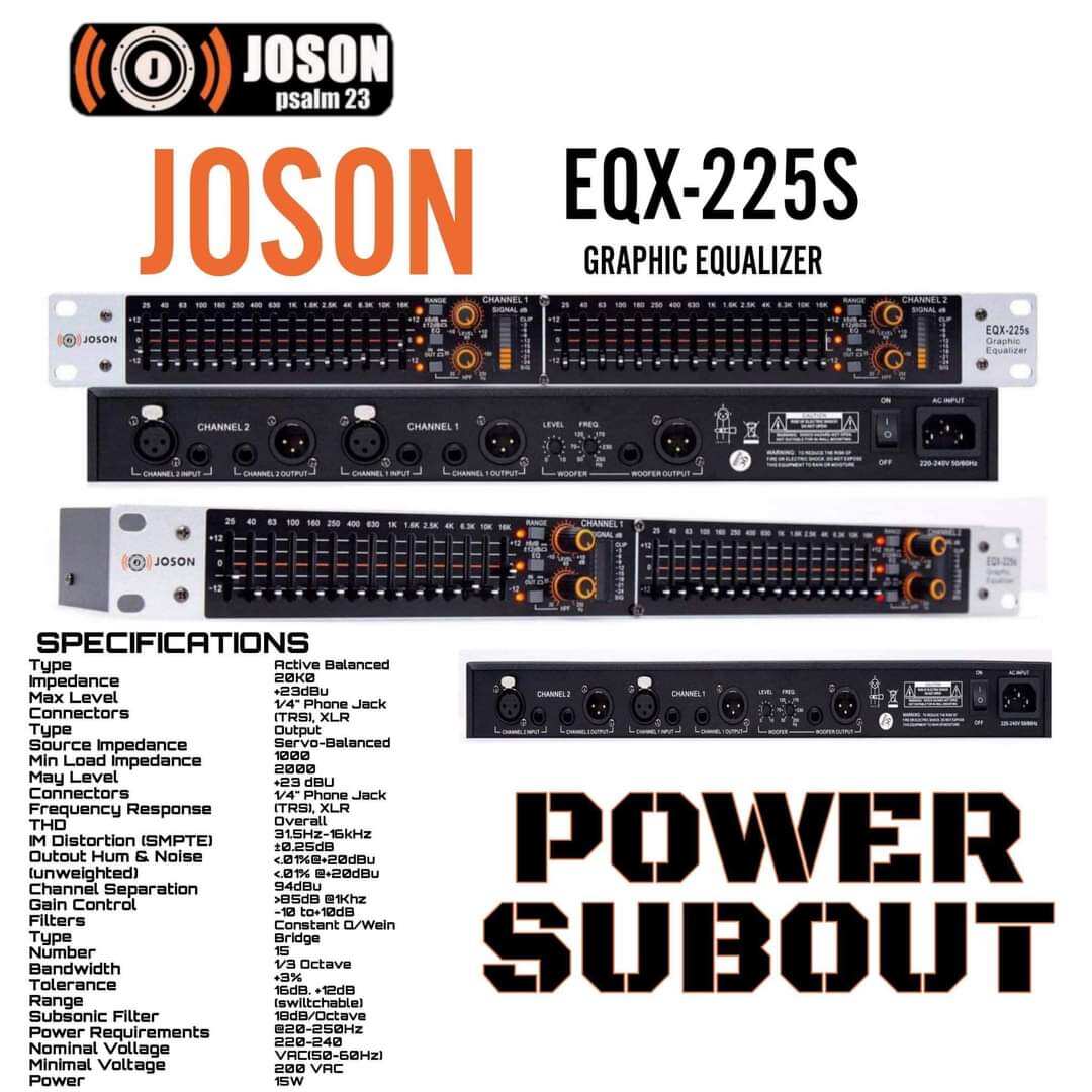 Joson Graphic Equalizer EQx225s Original Lazada PH