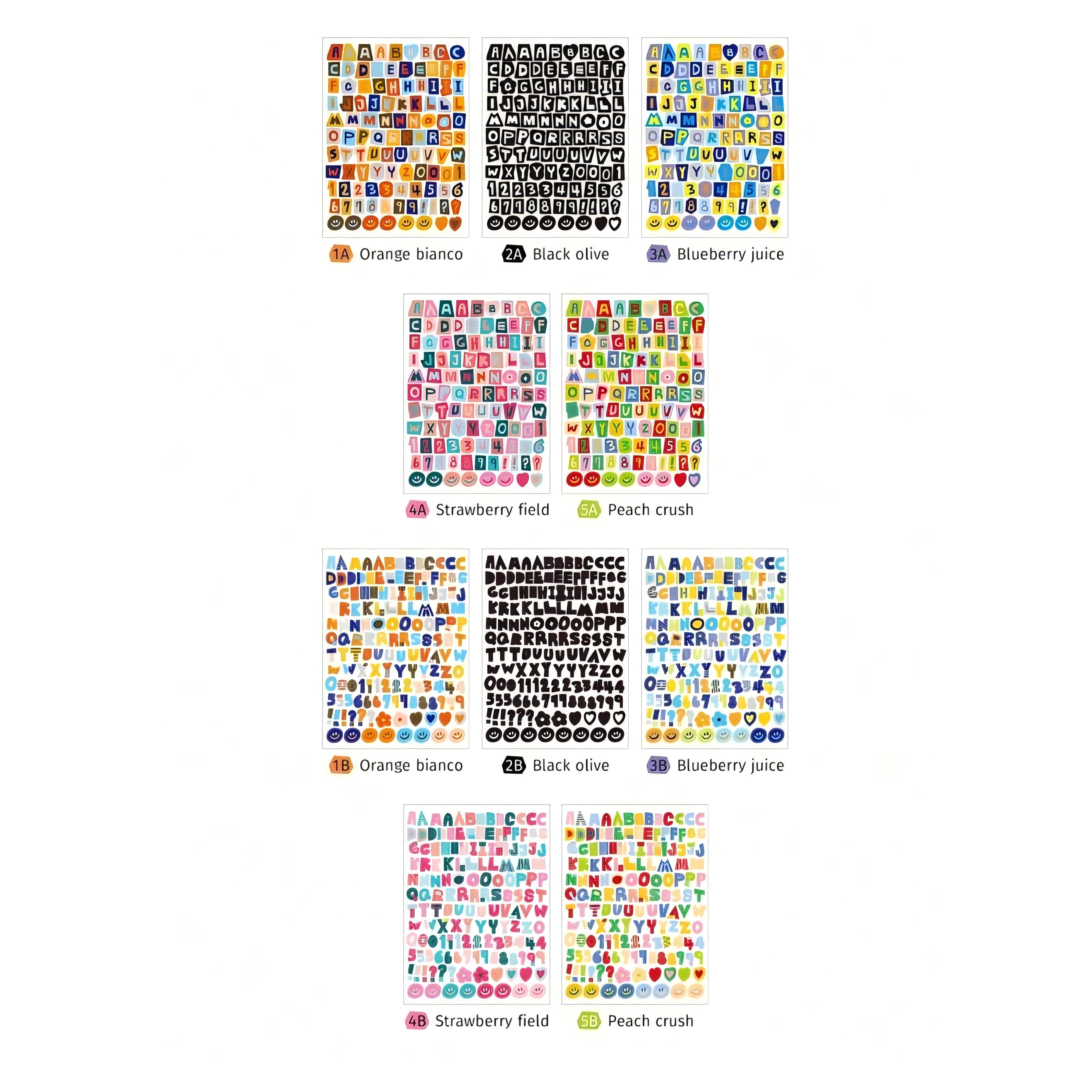 10pcs/Set Colorful Alphabet & Number Sticker For Diy Scrapbook Decoration Water-Resistant With No Trace