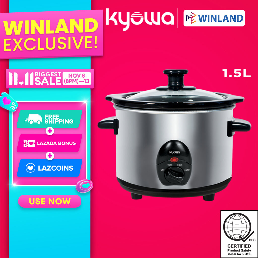 KYOWA Stainless Steel Electric Slow Cooker 1.5 Liters