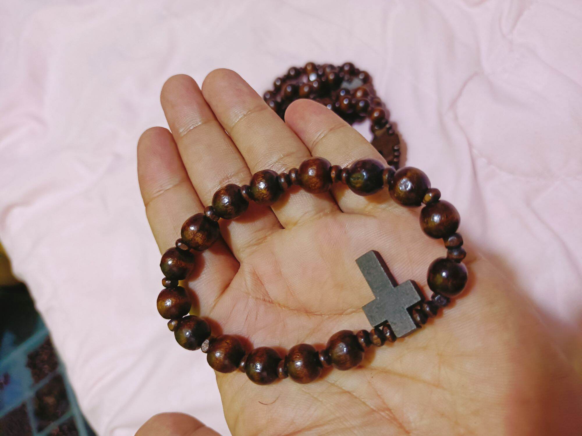 Rosary on sale wood bracelet