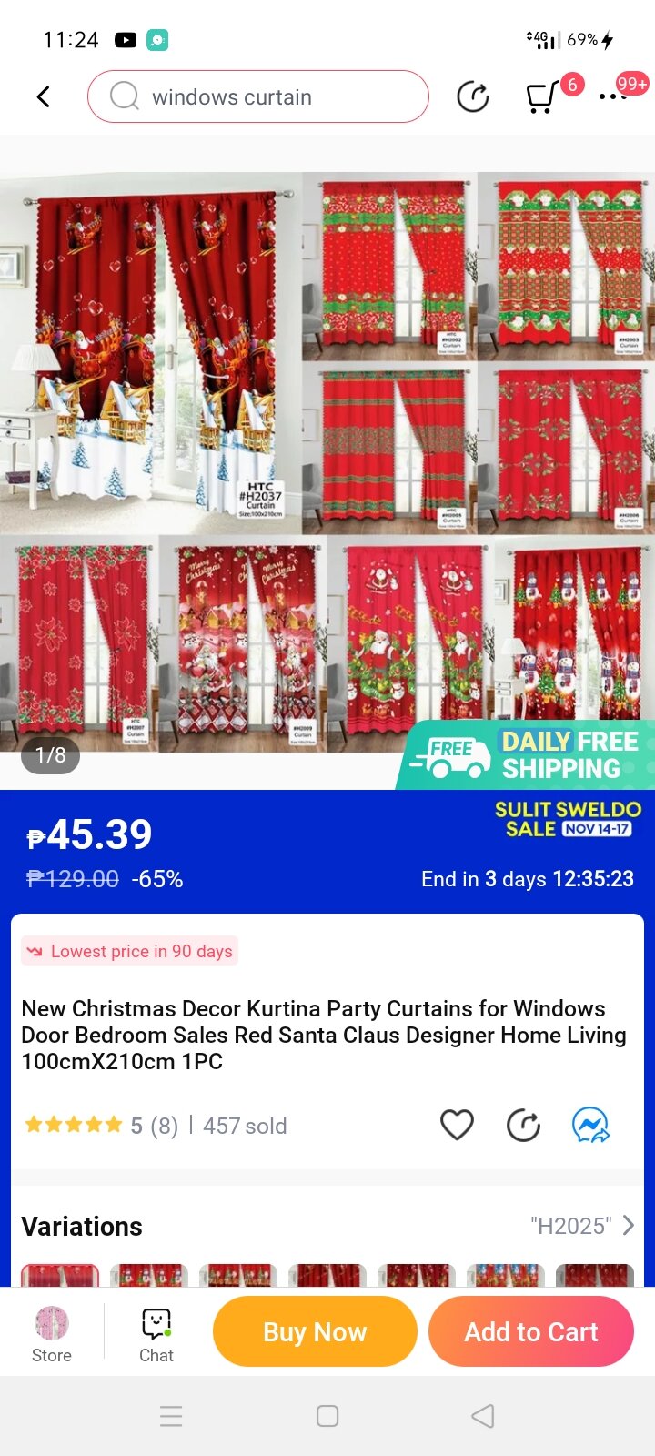 new Christmas decorations curtains Lazada PH