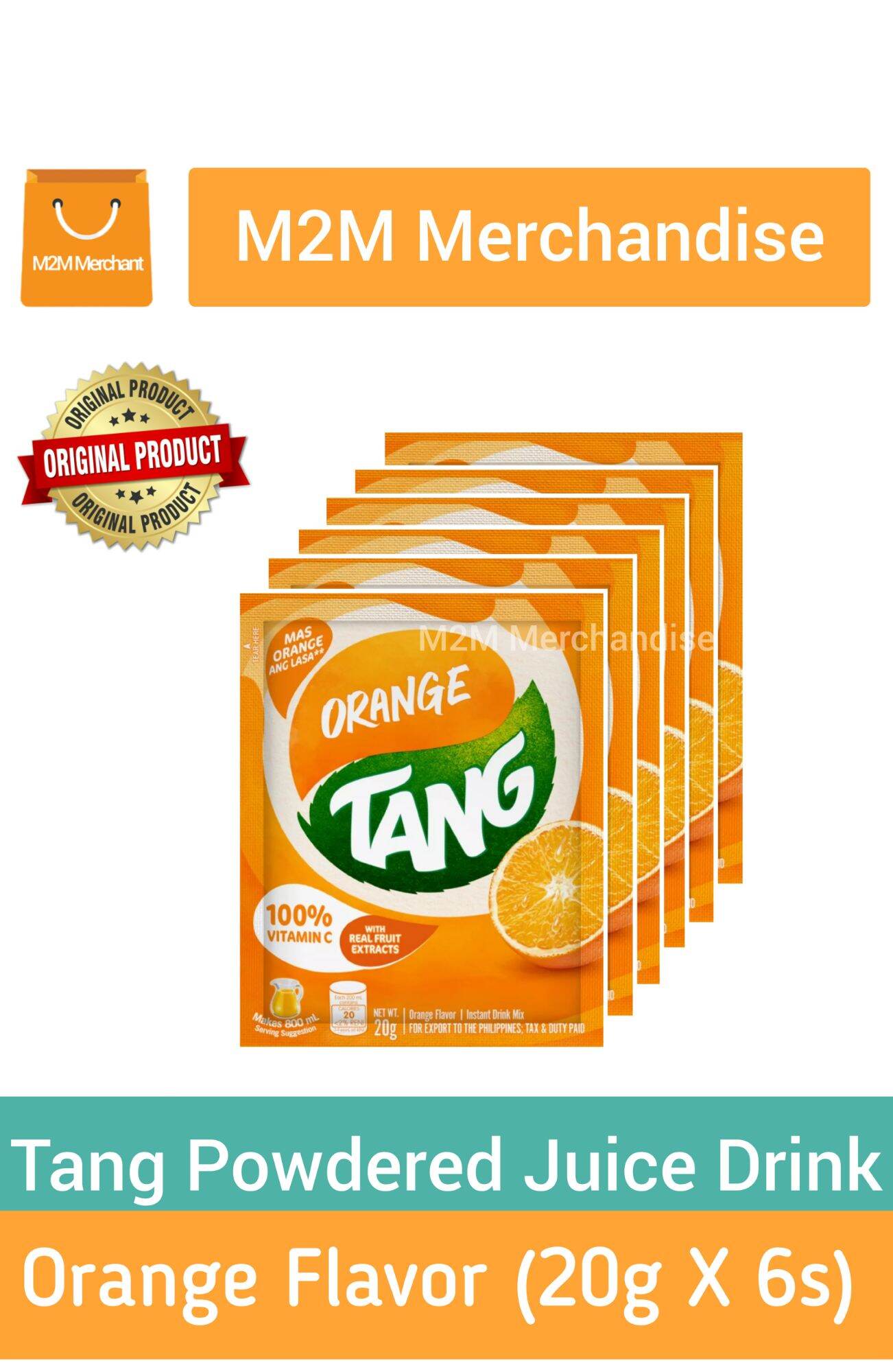 TANG ORANGE FLAVOR POWDERED JUICE DRINK (20g X 6s) sachet | Lazada PH