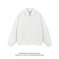 WUKONGYOUHUO | Vintage Texture Grid Long Sleeve Polo Shirt