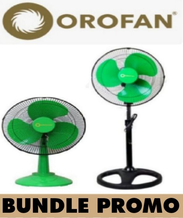 OROFAN 16inches STAND FAN + DESK FAN [BUNDLE PROMO] Lazada PH