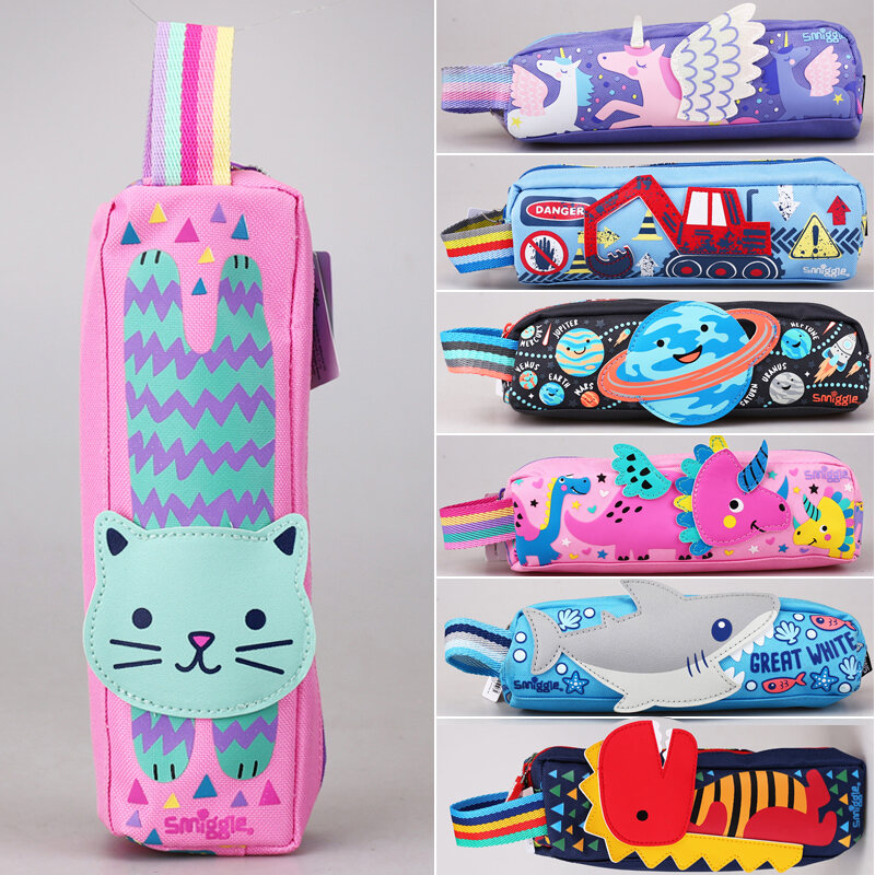 In Stock Australian Smiggle Pencil Case Student Stationery Creative Pencil Bag Waterproof Portable Large Capacity Stationery Bag