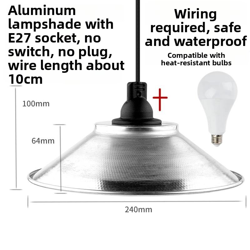 forsso | Waterproof Rainproof Outdoor Aluminum Lampshade 24cm E27