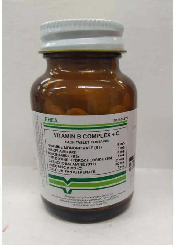 Rhea Vitamin B Complex + C 100 Tablets Lazada PH