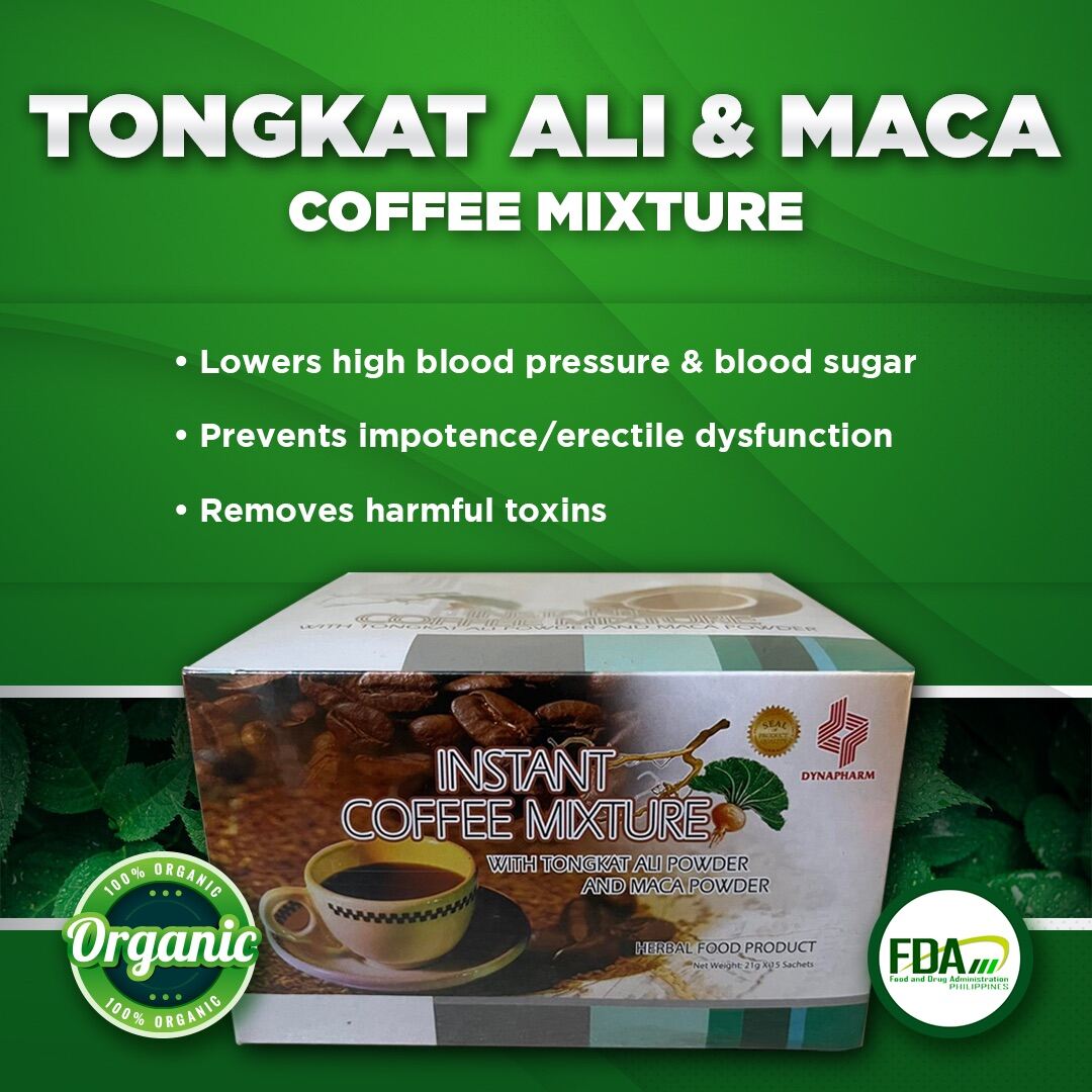 Maca coffee by Dynapharm. Maca with Tongkat ali coffee. Energy booster coffee Lazada PH