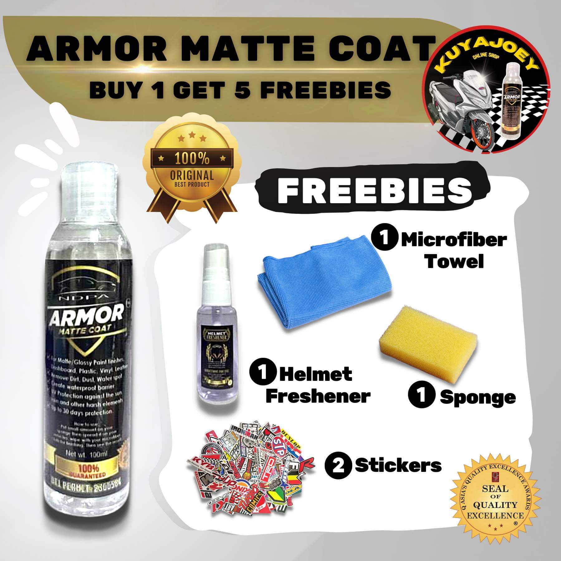 Armor Matte Coat 100ml ( Buy 1 Get 5 Freebies) | Lazada PH