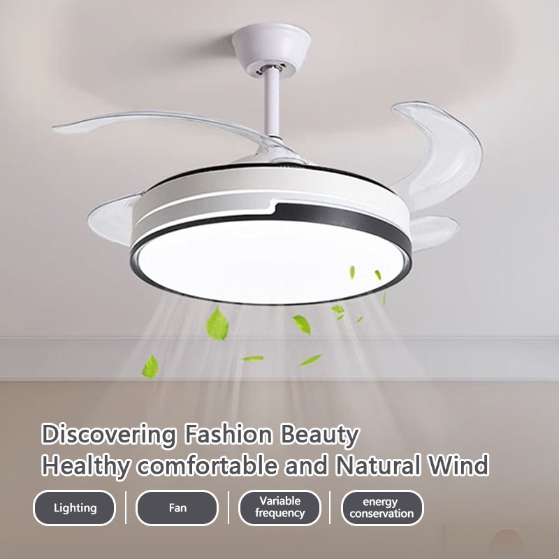 Modern Ceiling Fan with Light and Remote Control - 