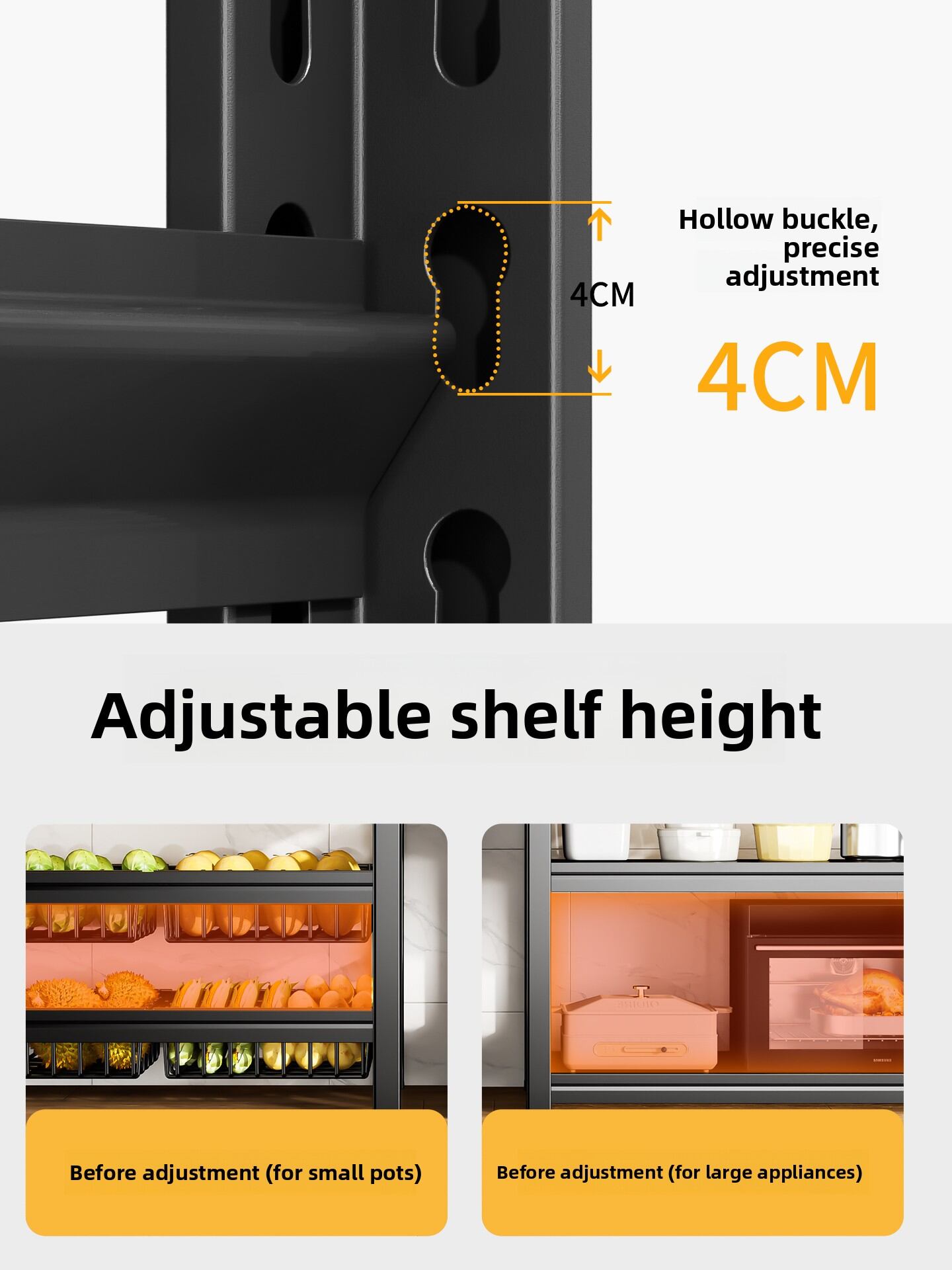B&W | Multi-functional Kitchen Storage Rack for Fruit and Vegetables Presyo 2,555 Piso*Libreng Shipping