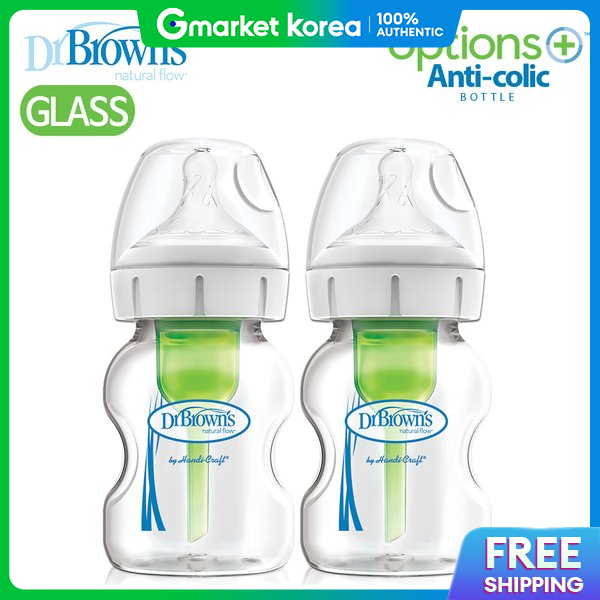 Dr. Browns | Wide-Neck Options+ Glass Baby Bottle 150ml (2-Pack)