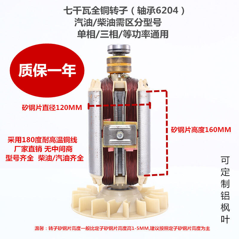 Diesel Gasoline Generator Stator Rotor Motor Assembly 5 Kw6.5kw/8 KW