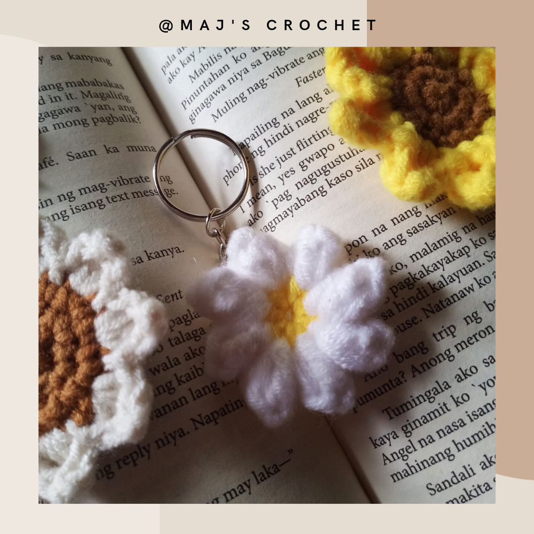 🌼Crochet Daisy Keychain Tutorial  Easy and Fast to make this keychain🌼 