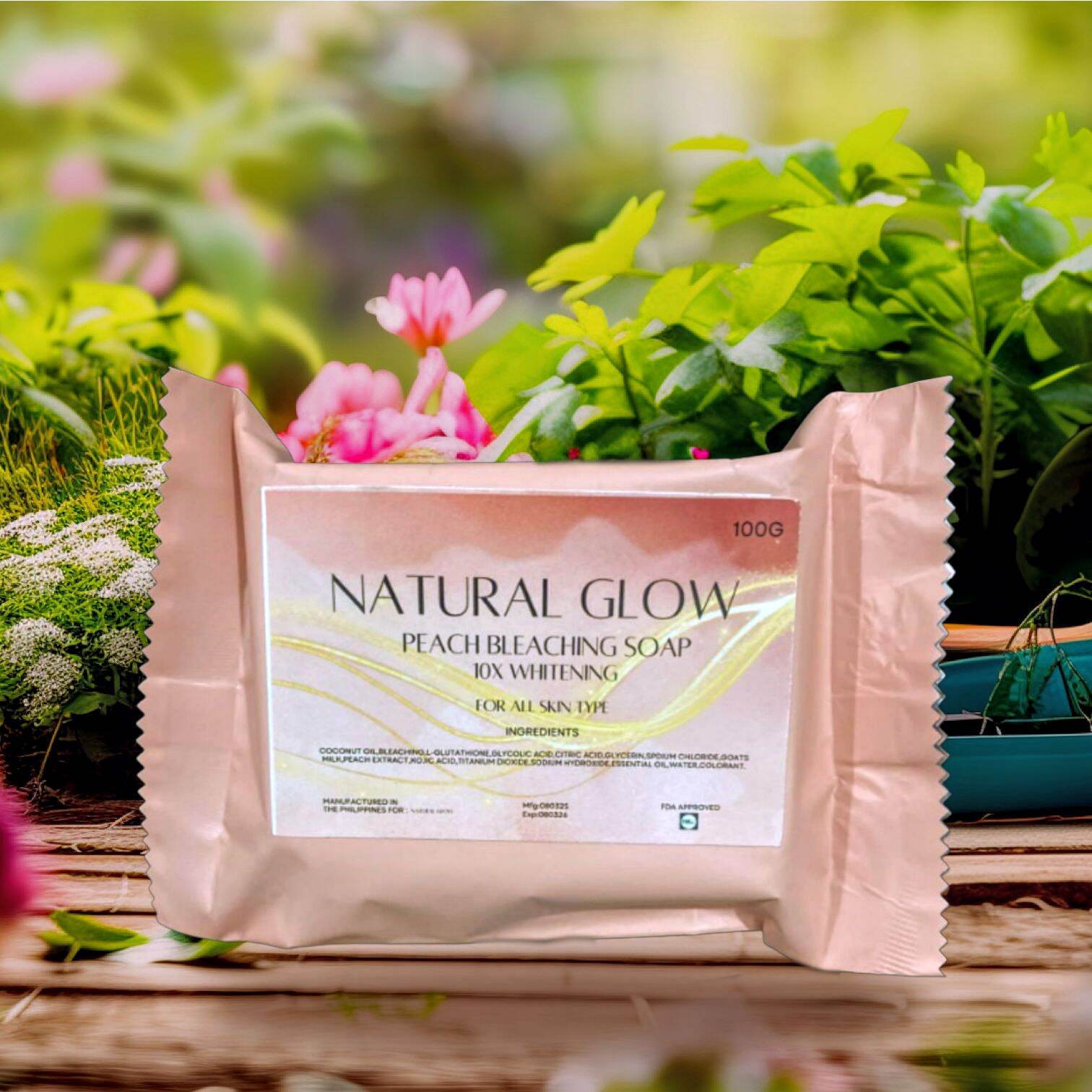 NATURAL GLOW Gluta Milky Soap 100G gentle cleansing blemishes skin reduce acne deep hydration skin whitening for all skin type