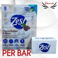Sold Per Bar Zest Cocoa Butter & Shea Deodorizing Bar Soap 113g