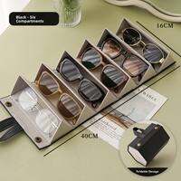 CHUSHE | Portable Anti-Pressure Multi-Grid Folding Glasses Case