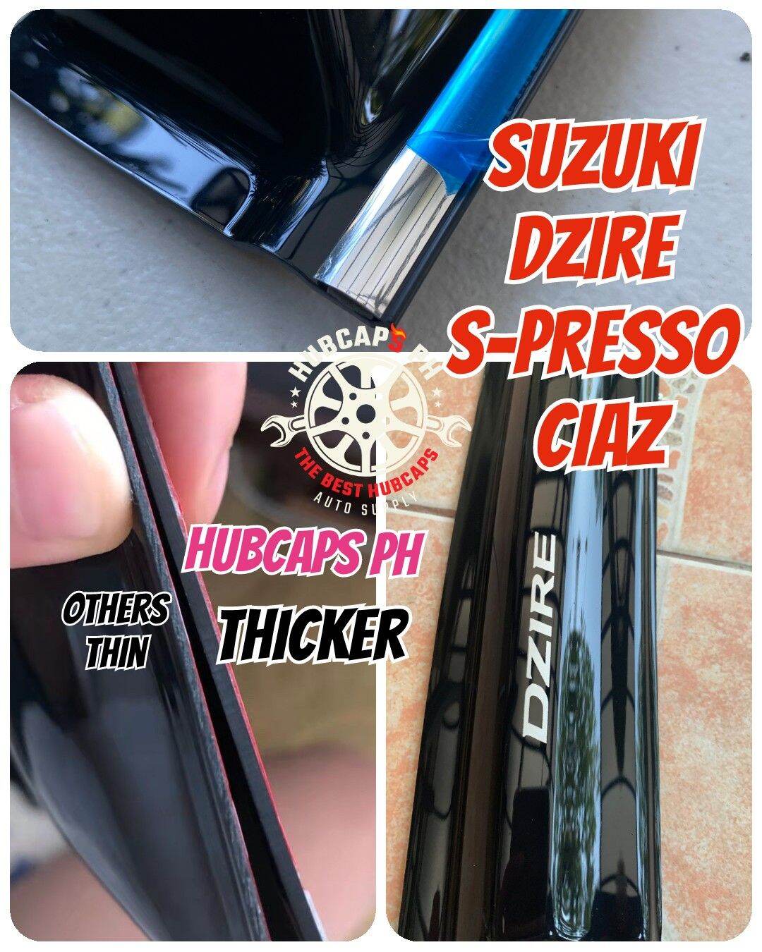 Manila cheaper shipping CHROME and Plain Black Suzuki Spresso Dzire