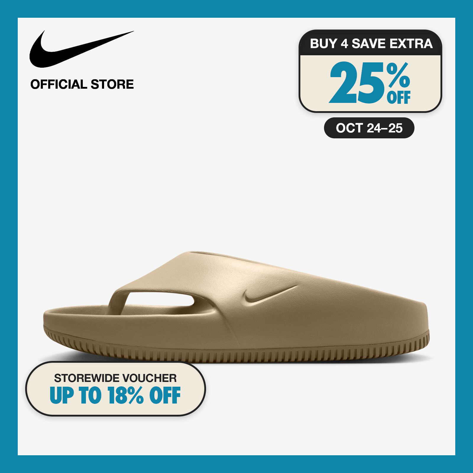 Discount on Nike  shoes - SKU: Nike Men's Calm Flip Flops - Khaki