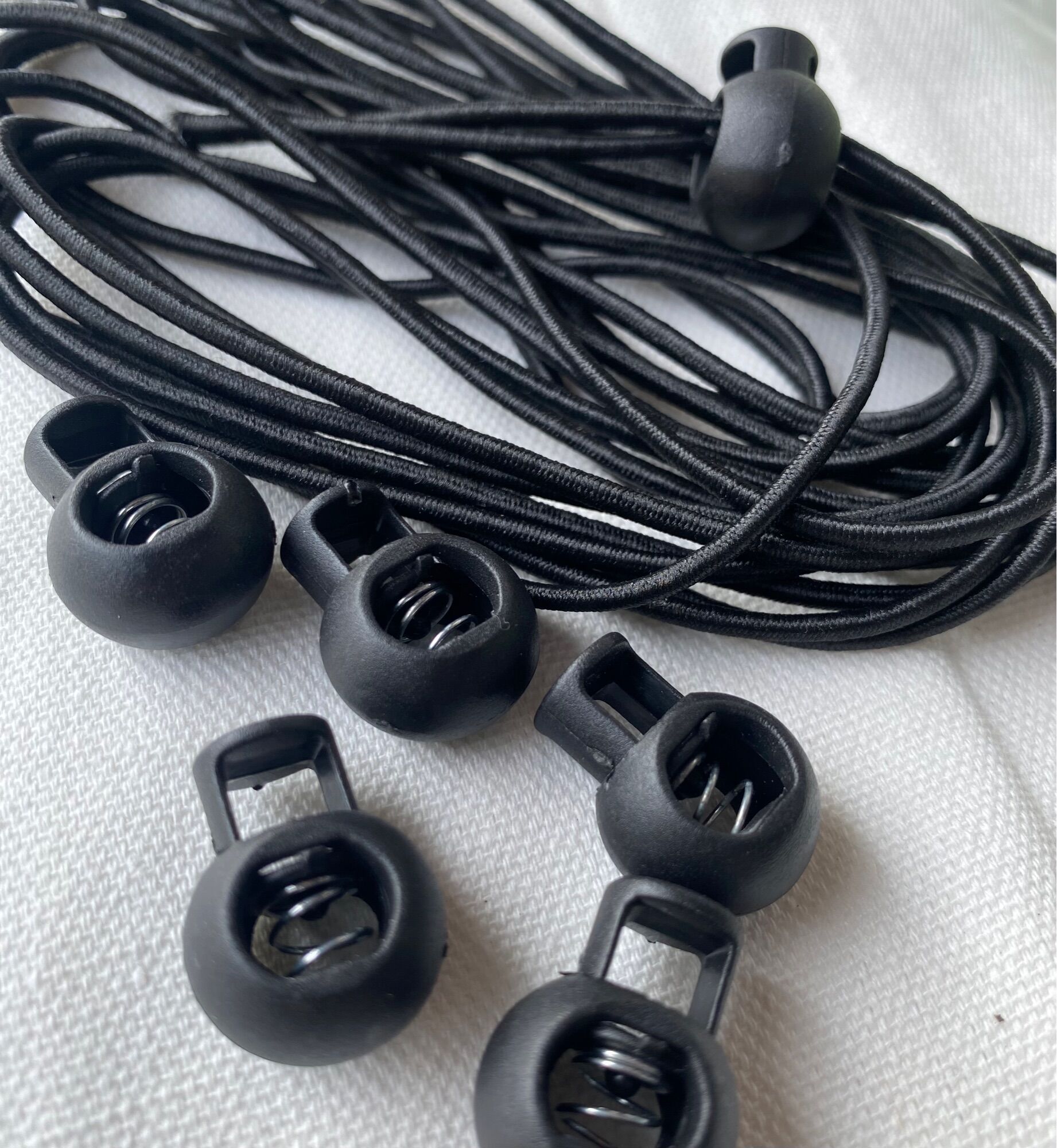 Library String Cord Document String 3mm String Cord Garter and Adjuster BLACK WHITE DIY (sold separately ...