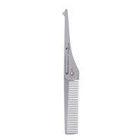 Boundless Voyage Foldable Titanium Comb Anti-Static Titanium Hair & Beard Comb Pocket Size Suitable for Men & Women Ti9011A