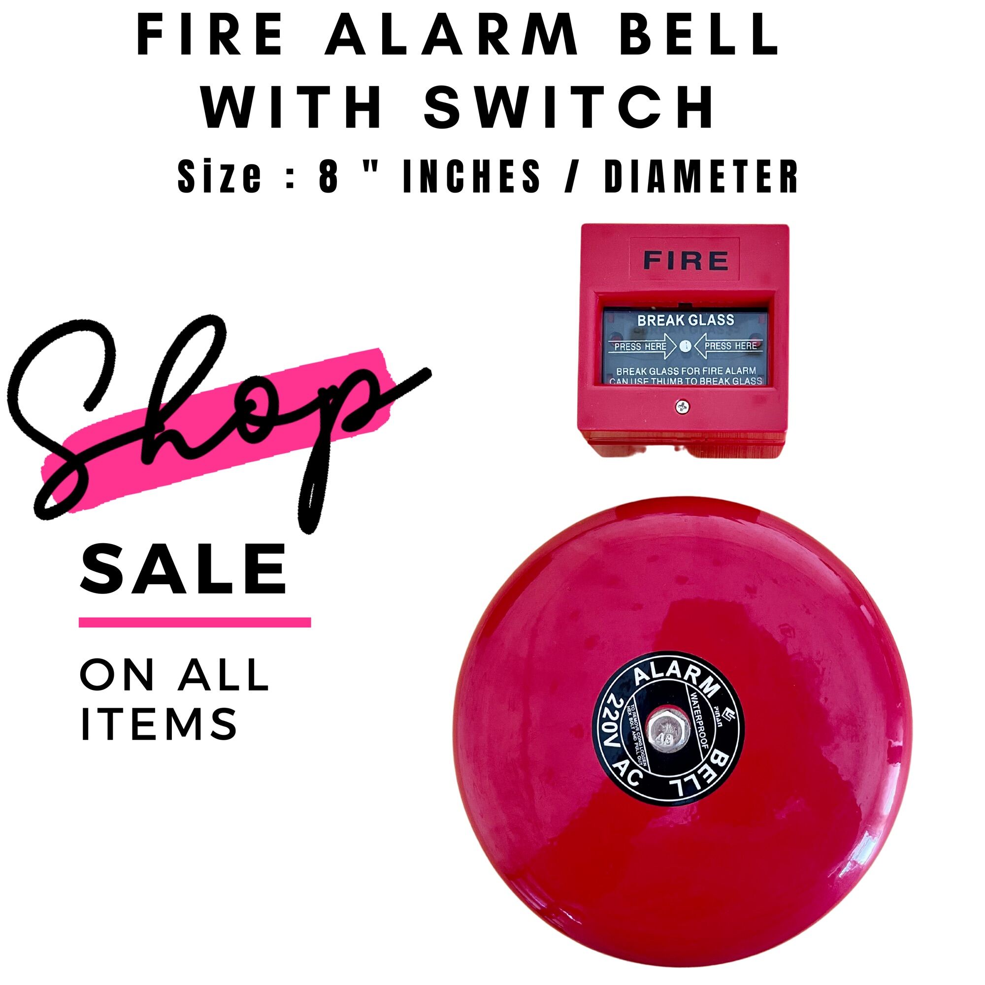 Fire Alarm Bell with Manual Call Point 8" INCHES Lazada PH