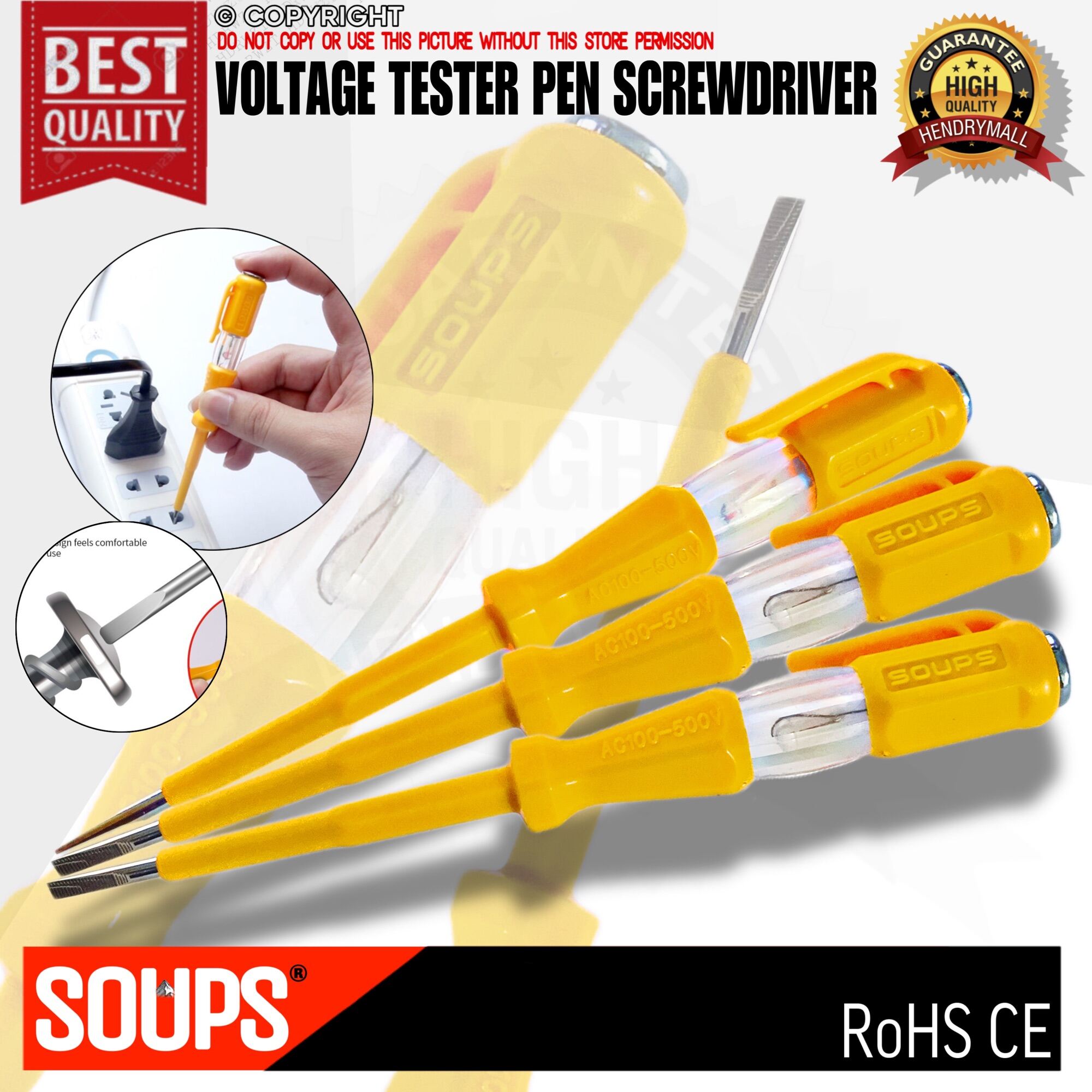 VOLTAGE TESTER SCREWDRIVER PEN ( 100v 500v ) Lazada PH