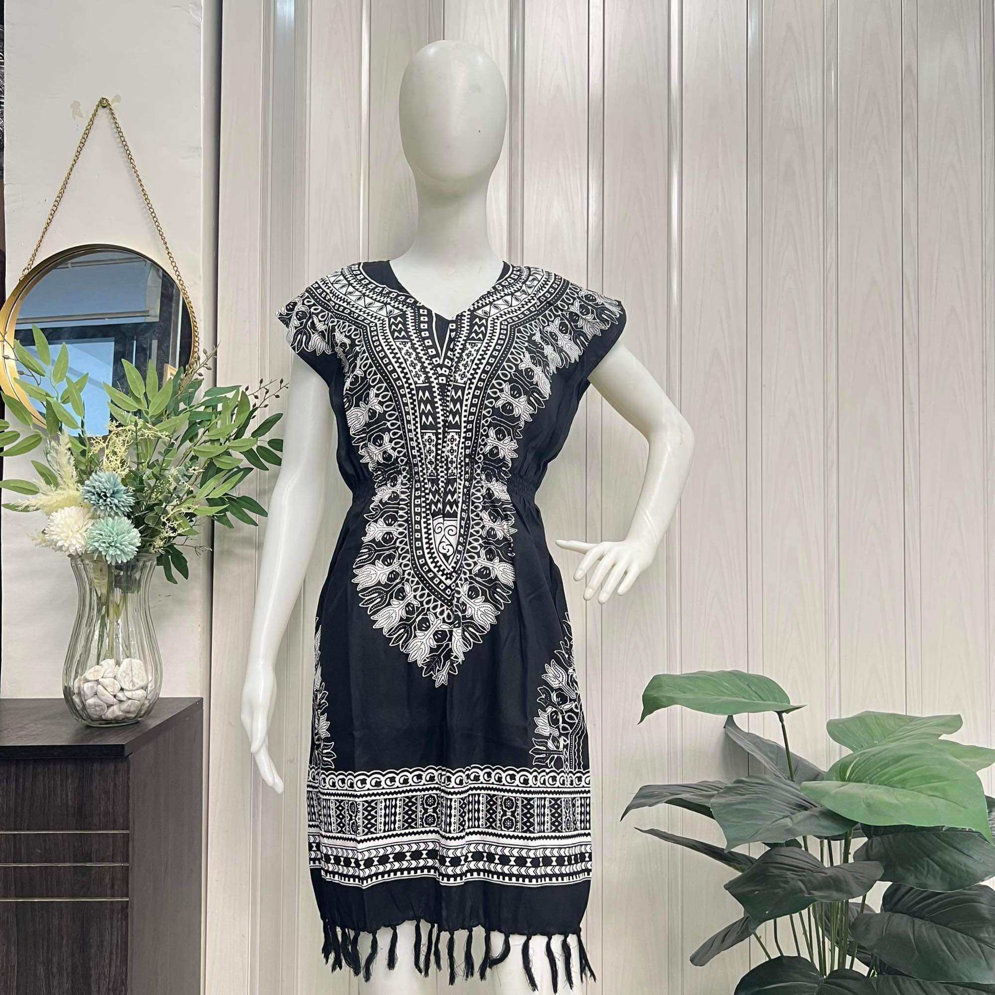 Kaftan Mini dress Dashiki / Bohemian