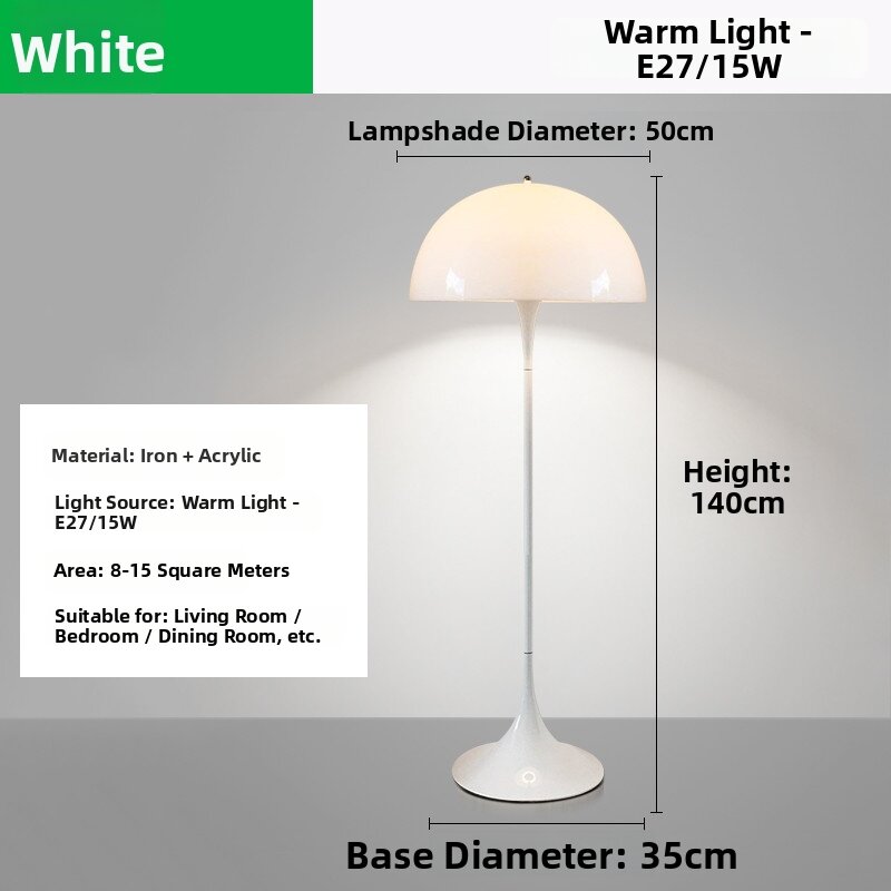 RONGWEIFU | Modern Nordic White Round Design Floor Lamp