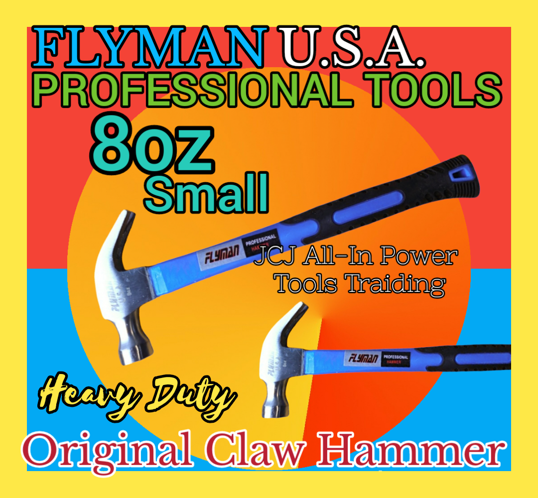 ORIGINAL CLAW HAMMER 1PC. 8oZ Flyman PROFESSIONALS Wood Claw Hammer / HEAVY DUTY SMALL HAMMER
