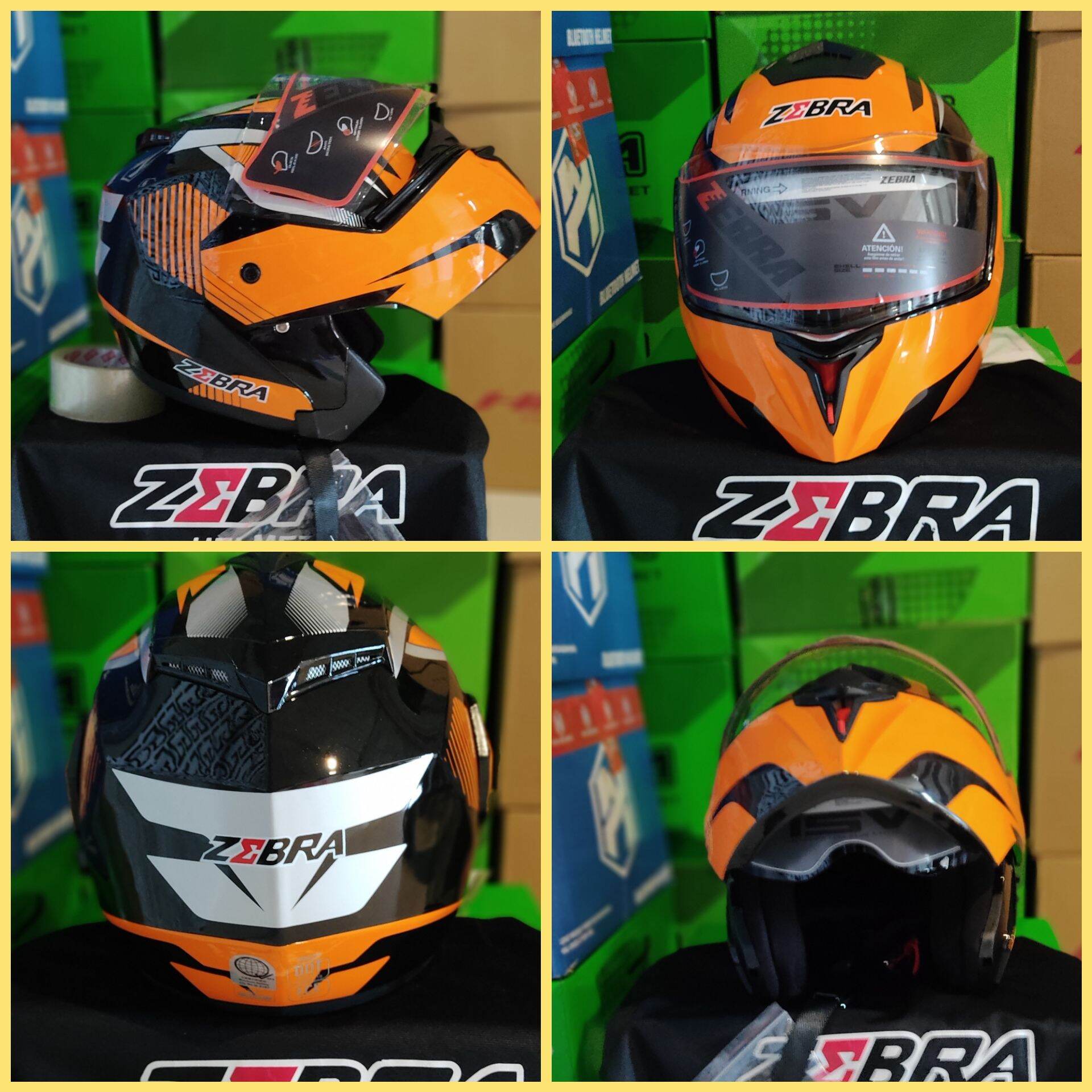 zebra dual visor helmet