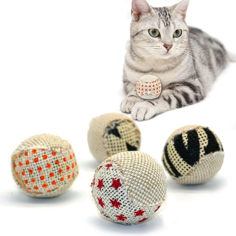 1 Pcs Ball Cat Toy Interactive Cat Toys Play Chewing Rattle Scratch Catch Pet Kitten Cat Exercise Toy Balls(style Random). 